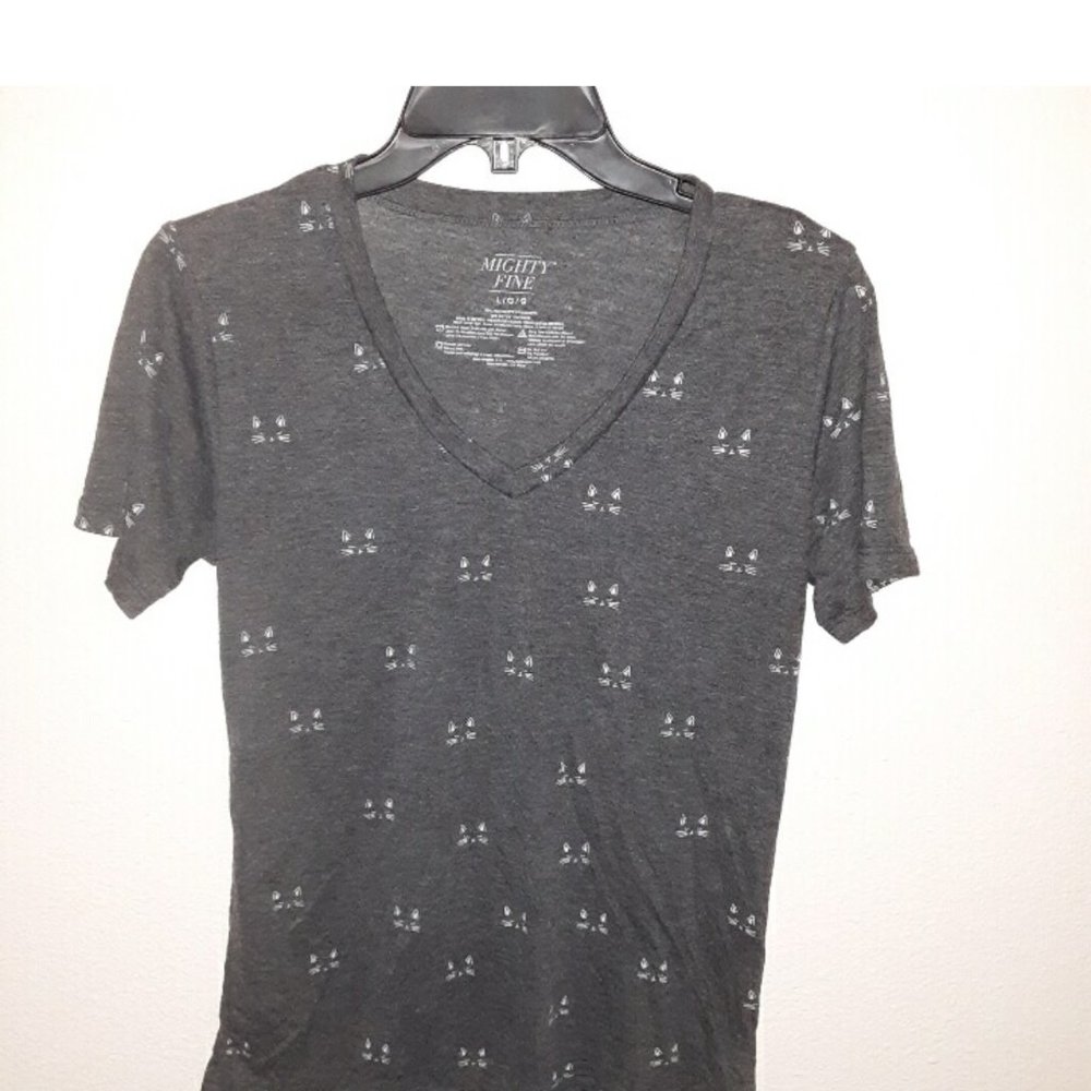 Grey White Tshirt